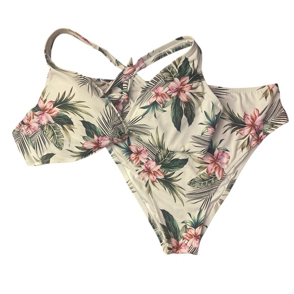 Shade & Shore Floral Bikini Set XL 36 DD GUC - Picture 1 of 9